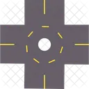 Four way road  Icon