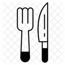Fourchette et couteau  Icône
