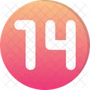 Fourteen Count Counting Icon