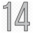 Numbers 14 Days Icon