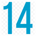 Fourteen Numbers Icon