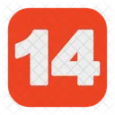 Fourteen Number Math Icon