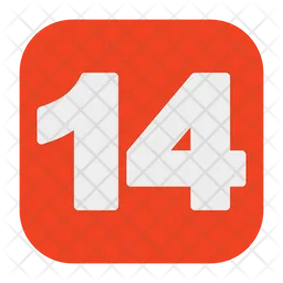 Fourteen Number  Icon