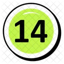 Fourteen Number  Icon