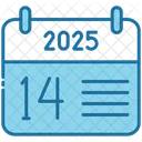 Fourteenth Calendar Time Icon