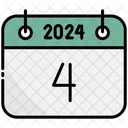 Fourth Calendar 2024 Icon