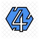 Fourth Number Numbers Icon