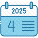 Fourth Calendar Time Icon