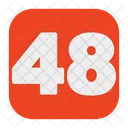 Fourty Eight Number  Icon