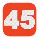 Fourty Five 45 Number Icon