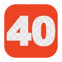 Fourty Number Fourty 40 Icon