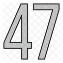 Numbers 47 Days Icon