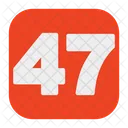 Fourty Seven Number Math Icon