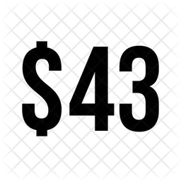 Fourty Three Dollar  Icon