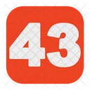 Fourty Three 43 Number Icon