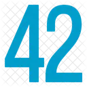 Fourty Two Numbers Icon