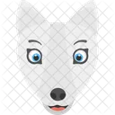 White Fox Face Icon