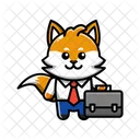 Fox As Businessman Cute Fox Fox Icon