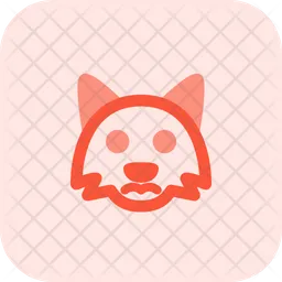 Fox Frowning Emoji Icon