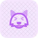 Fox Grinning Squinting Icon