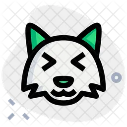 Fox Grinning Squinting Emoji Icon