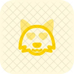 Fox Heart Eyes Emoji Icon