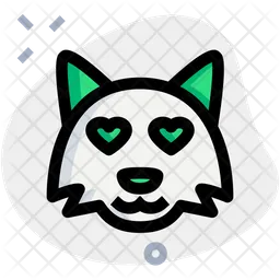 Fox Heart Eyes Emoji Icon