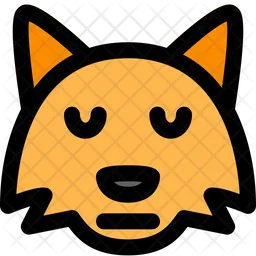 Fox Neutral Closed Eyes Emoji Icon