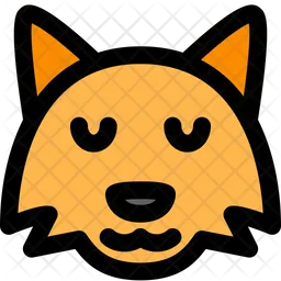 Fox Pensive Emoji Icon