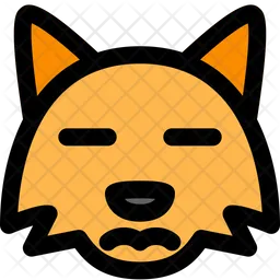 Fox Sad Closed Eyes Emoji Icon
