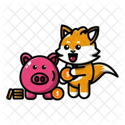 Fox Saving Money  Icon