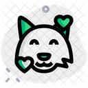 Fox Smiling With Hearts Icon