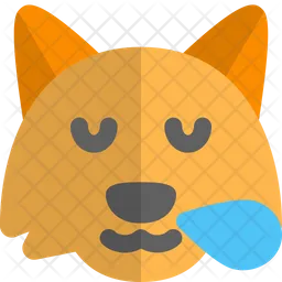 Fox Snoring Emoji Icon