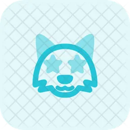 Fox Star Struck Emoji Icon