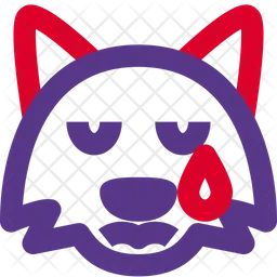 Fox Tear Emoji Icon