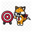 Fox With Target Fox Cute Icon
