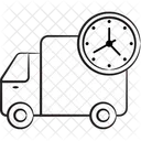 Frachtlieferzeit Logistiklieferung Frachttransporter Symbol