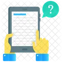 Frage Stellen Hilfe Anfordern E Book Symbol