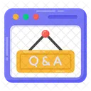 Website Quiz Fragen Und Antworten Website Anfragen Symbol