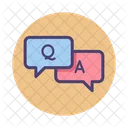 Fragen Und Antworten Konversation Informationen Symbol