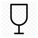 Fragil Vidrio Rompible Icono
