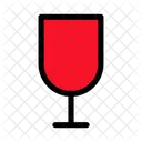 Fragil Vidrio Rompible Icono