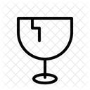 Fragile Broken Glass Icon