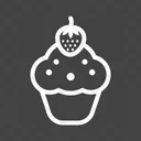 Fraise Cupcake Sucre Icon