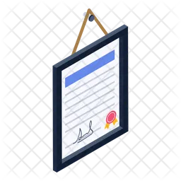 Framed Certificate  Icon