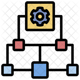 Framework Icon - Download in Colored Outline Style