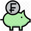 Franc Piggy Bank Piggy Bank Saving Icon