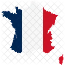France Flag Map Icon