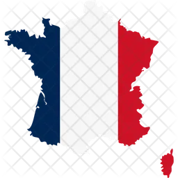 France  flag map  Icon