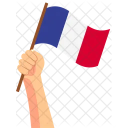 France hand holding Flag Icon